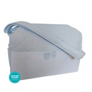 Baby Nursery Bag to Cross Stitch - Light Blue with White Little Dots